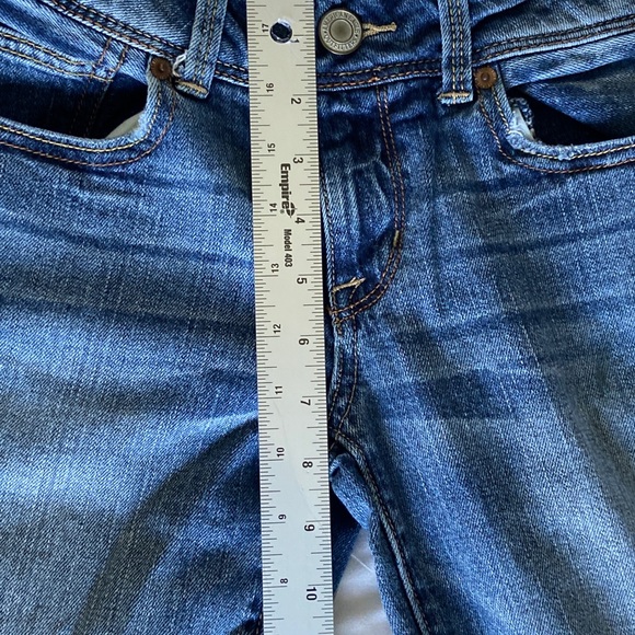 American Eagle Low Rise Slim Bootcut SZ 8 Long Stretch Dark Wash, 2010 Cool EUC - Picture 12 of 14